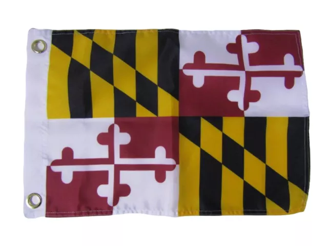 12x18 30.5cmx45.7cm Estado De Maryland Seda Nylon-Polyester Premium Flag Ojales