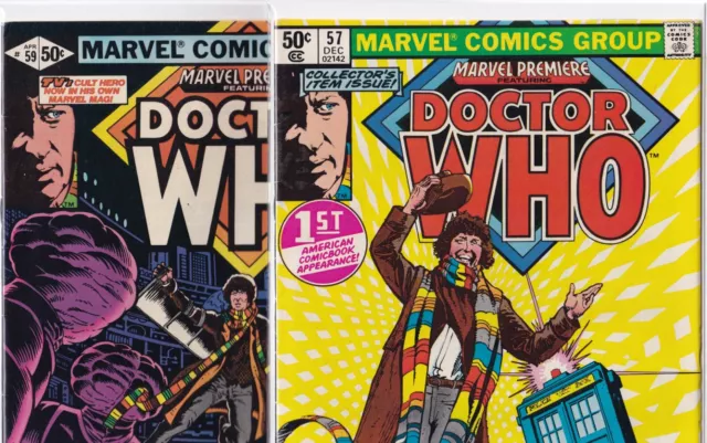 Marvel Premiere Featuring Doctor Who #57 and #59 (Marvel Comics, 1981) 1st USA