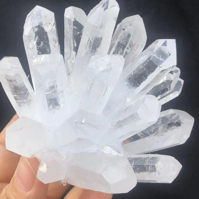 343g  New Find White Phantom Quartz Crystal Cluster Mineral Specimen Healing