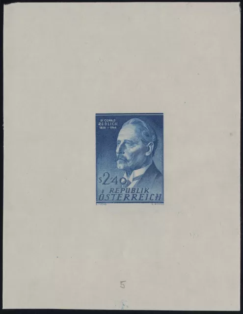 Österreich ANK 1073 PU III MI 1056 PU Prof. Oswald Redlich EINZELABZUG ungezähnt