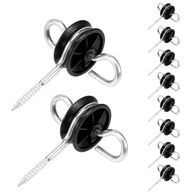 1X(10Pcs Electric Fence Gate Handle Anchor Electric Fence Insulators Fence8482
