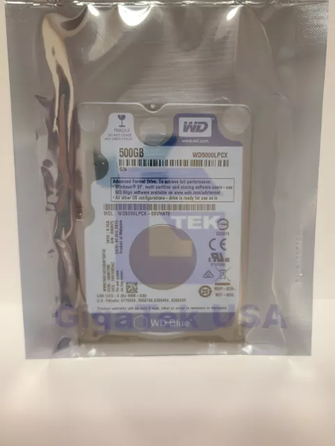 Western Digital WD5000LPCX 500GB 5400RPM 6Gb/s 2.5" SATA Hard Drive PS4 PS3