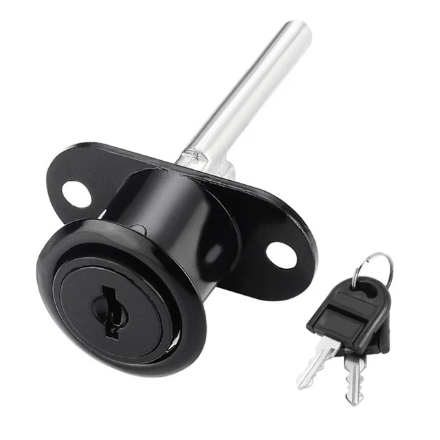 Cilindro Serratura A Camma Uxcell 40mm Con Chiavi Per Cassetto E Armadio - Colore Argento/nero