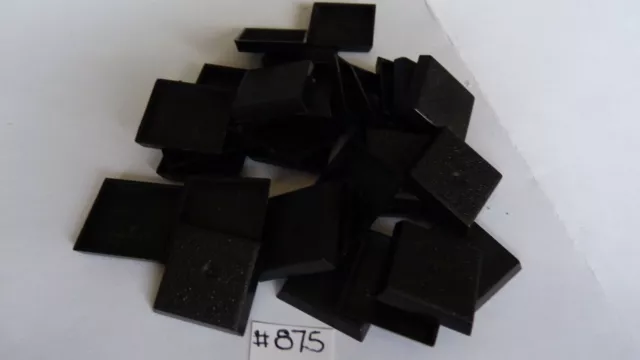 ¿WARHAMMER FANTASY BATTLE 15MM? BASES DE PLÁSTICO NEGRAS SIN RANURAS x30 #875