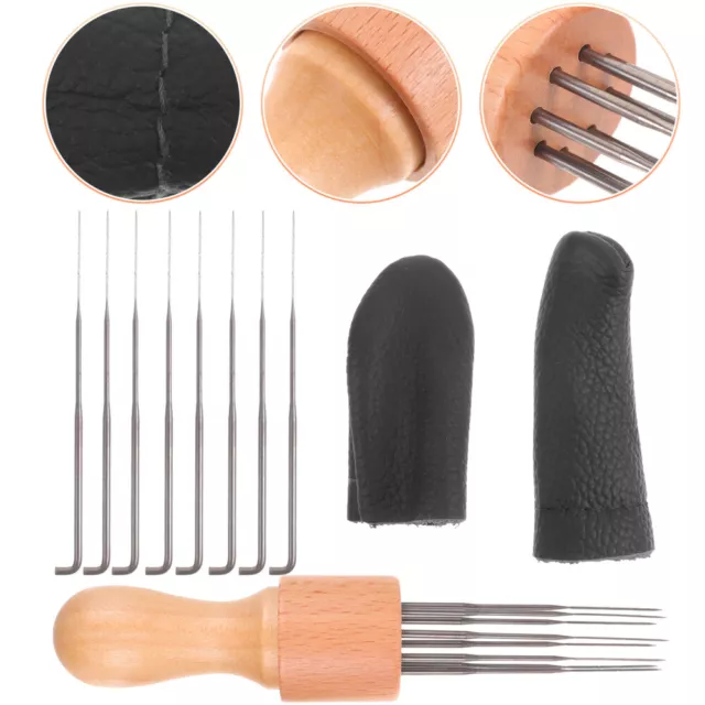Kit de materiales de hierro hágalo usted mismo herramientas de manualidades para fieltrar usted mismo aguja de bordado