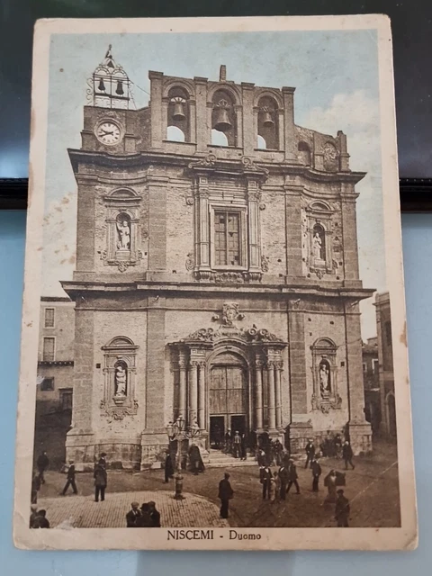 Cartolina Niscemi - Duomo Fg /vg