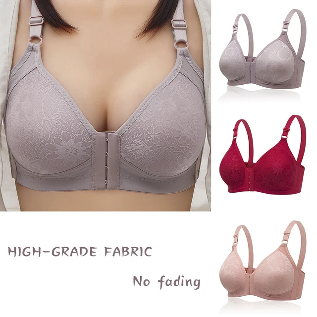 Plus Size 36-48 BCDDEFG Front Closure Women Bra Lingerie Brassiere Lace  Bralette