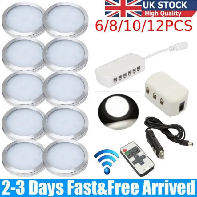 12x 12V LED Spot Lights For VW T4 5 Camper Van Caravan Motorhome white Light Set