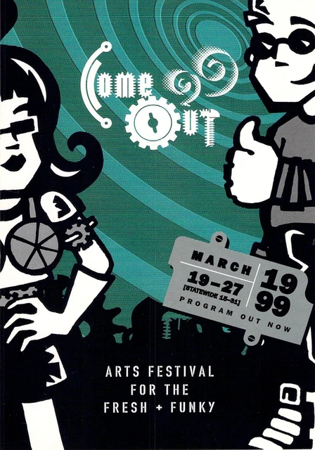 V02856C Australia Avant Card #2856C Come Out Festival  postcard