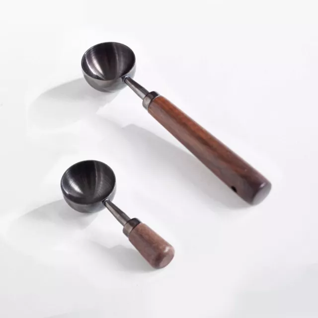 2Pcs 2 Styles Coffee Measuring Cup Stainless Steel Coffee Scoop  Home Kitchen