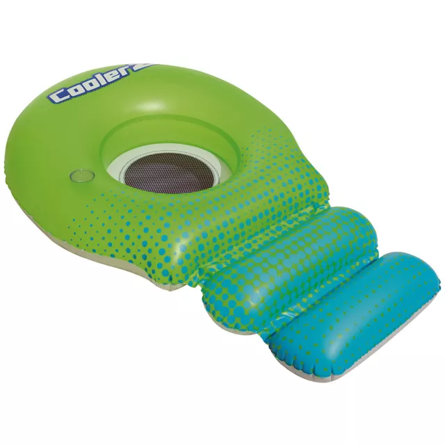 Bestway Bouée gonflable vert bleu avec filet fauteuil gonflable piscine lounge