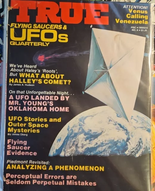 True Magazine Flying Saucers & Ufo Quarterly #6 1977 Ufo Landed In Oklahoma