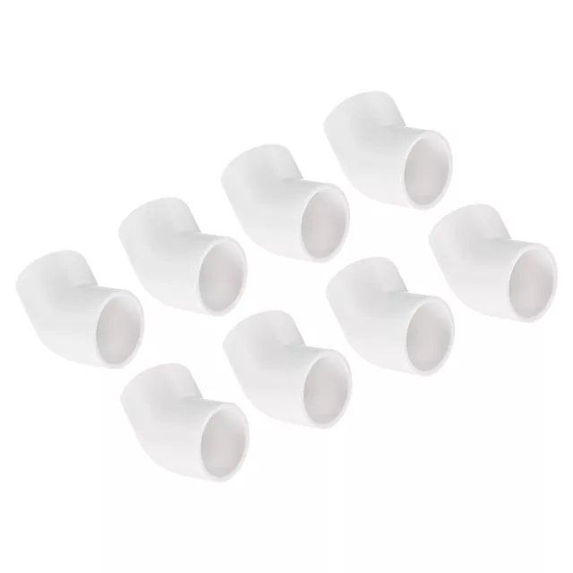 8Pcs 45 Degree Elbow Pipe Fittings 1 Inch UPVC Fitting Connectors White