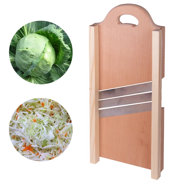 WOODEN CABBAGE SHREDDER Slicer Mandolin Large Vegetable Cutter