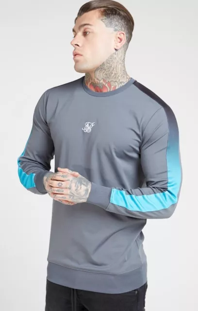 Siksilk fade crew sweatshirt outlet