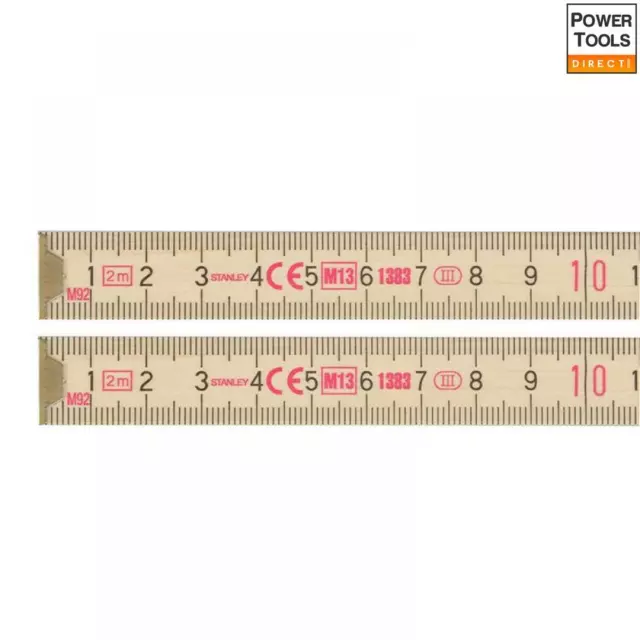 STANLEY Wooden Folding Rule 2m