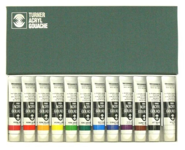 Turner color Acryl Gouache 12 Farben Set AG02012C 20ml #6 F/S W/Verfolgung #