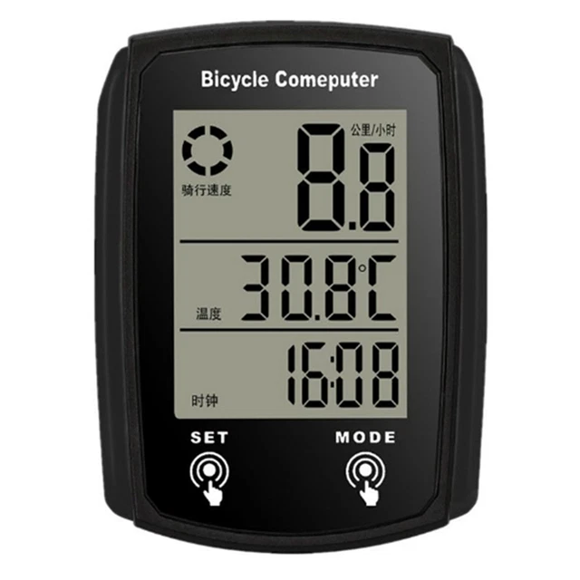 Capteur Vitesse Distance Température Ordinateur De Vélo Multifonction Rond - Compteur Vitesse, Distance, Calories, Rétroéclairage LED - Installation Facile Compteur Velo Enfant