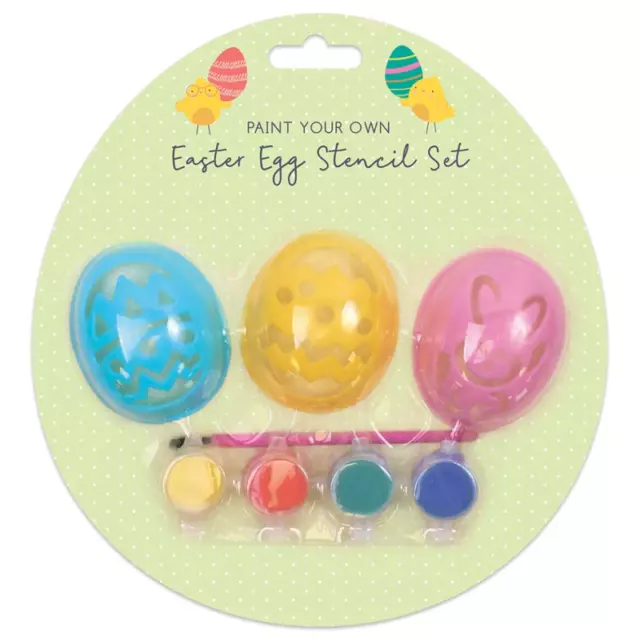 Easter Craft Children's Paint Your Own Egg Set Stencil Set - Kids #Lockdown