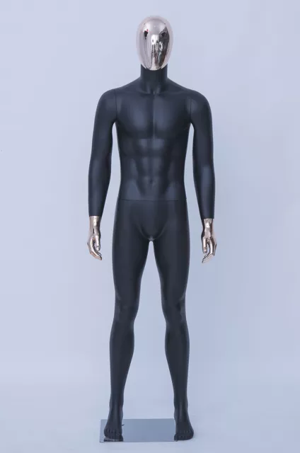 Abstracto Masculino Maniquí DM1-8D Galjanoplastia Cabeza Manos Nuevo Negro Mann