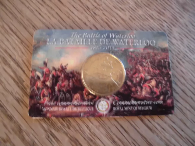 2,5 Euro Belgien 2015 Waterloo Coincard