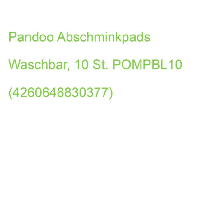 Pandoo Abschminkpads Waschbar, 10 St. POMPBL10 (4260648830377)