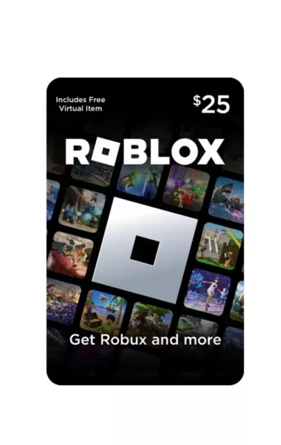 Roblox $25 Physical Gift Card. Free Shipping!