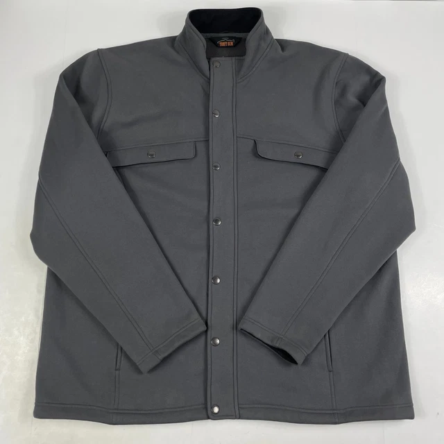 Orvis Jacket Mens Extra Large Gray Trout Bum Fleece Full Zip Long Sleeve Hiking
