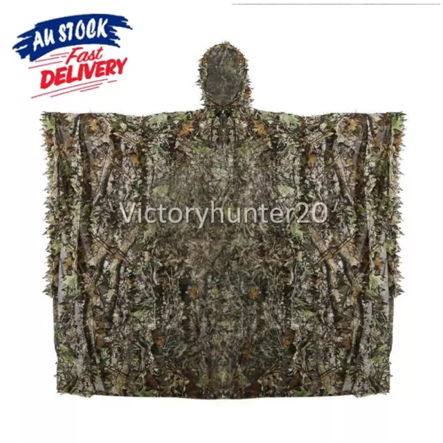 3D Ghillie Suit Hunting Camouflage Cloak Outdoor Woodland Sniper Tactical Suit