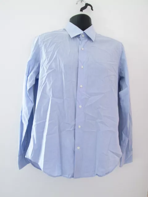 CRISTALL Custom Men’s Blue Formal Long Sleeve Shirt Size 16