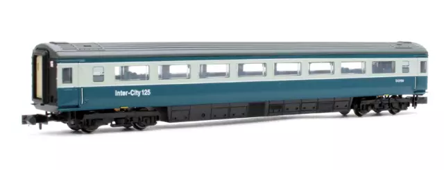 Dapol 2P-005-042, N Gauge, BR Mark 3, 2nd Class Open HST Coach, BR Blue & Grey