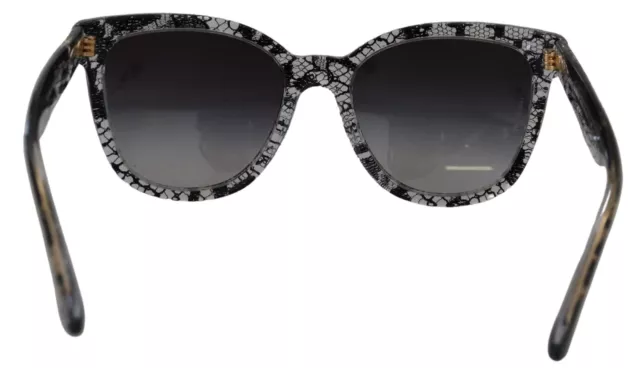 Dolce & Gabbana Elegant White Lace Applique Sunglasses 2