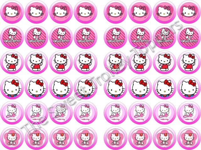 Various Size Hello Kitty Edible Rice Wafer Paper Cupcake Birthday Cake Toppers