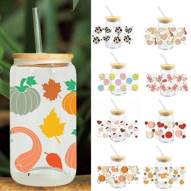 Adesivo Da Parete UV DTF Con Fiore E Limone - Trasferimento A Freddo Per Mobili E Pareti