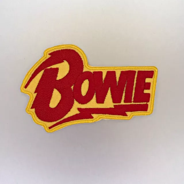 Bowie Patch — Iron On Badge Embroidered Motif — David Rock Ziggy Stardust