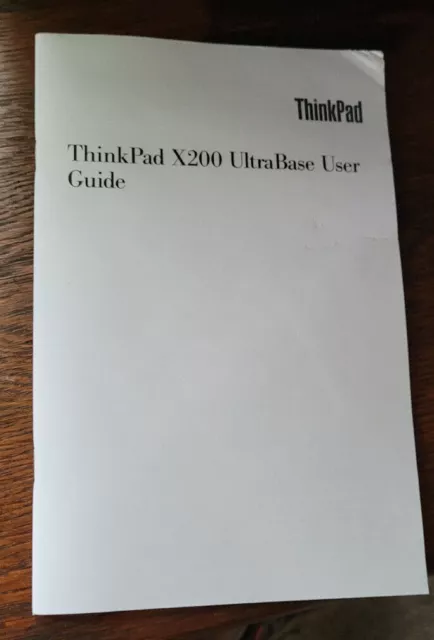 2008 Computer  Manual ThinkPad X200 Ultra BAse User Guide Multilanguage Nice