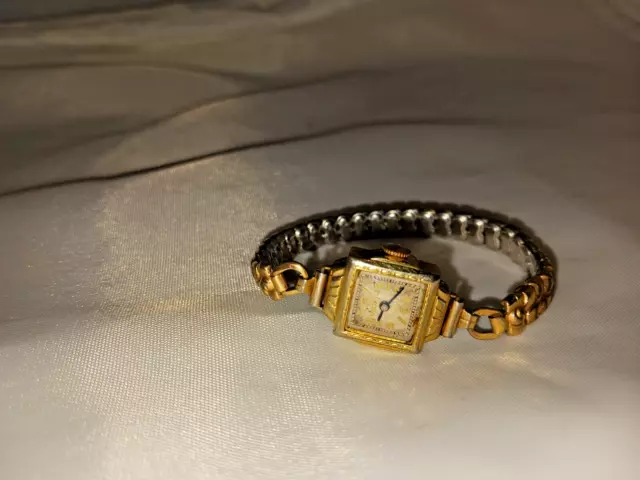 Orologio Vintage Westfield 10K Laminato Placca Oro Laminato Donna Lavorante Con Avanti