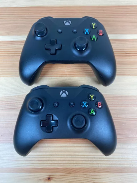 FAULTY 2 x Official Microsoft Xbox One Model 1708 Black Wireless Controller Pads