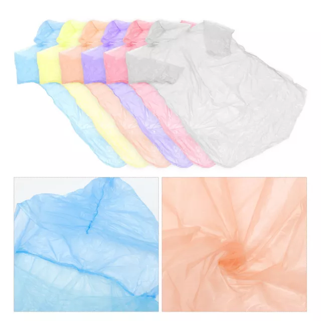 10 Pcs Raincoat with Hood Emergency Poncho Disposable Water Proof