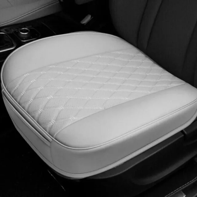 Gray Soft Front Seat Cover Pad Cushion PU Leather Universal