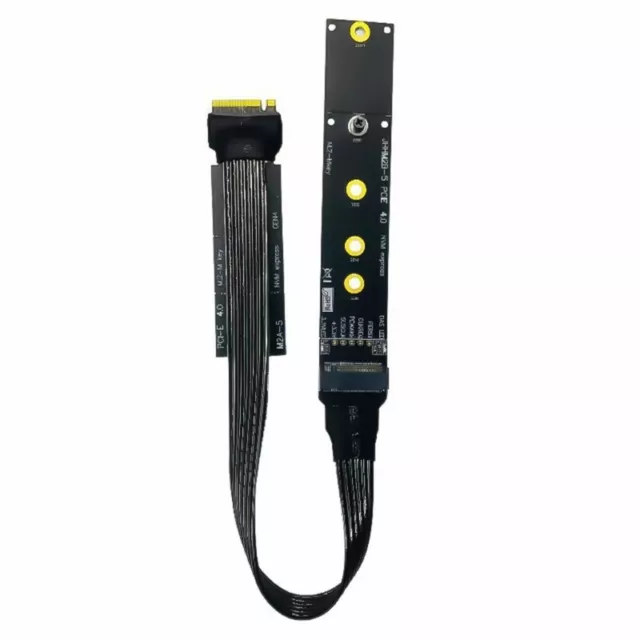 PCIE 4.0 4X M.2 NVMe SSD Extension Cable Easy Installs Support 2230-22110