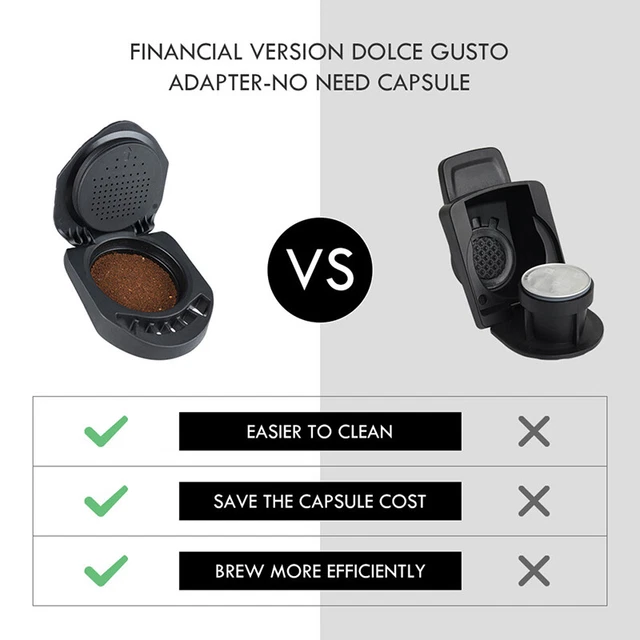 Reusable Capsule Adapter for Dolce Gusto Coffee Capsule Convert Compatible ❤XH