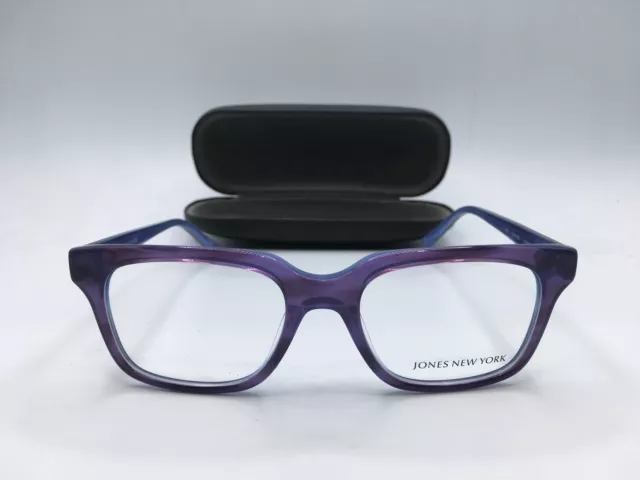 Jones New York J753 Women's Purple Frame Demo Lens Square Eyeglasses 52MM