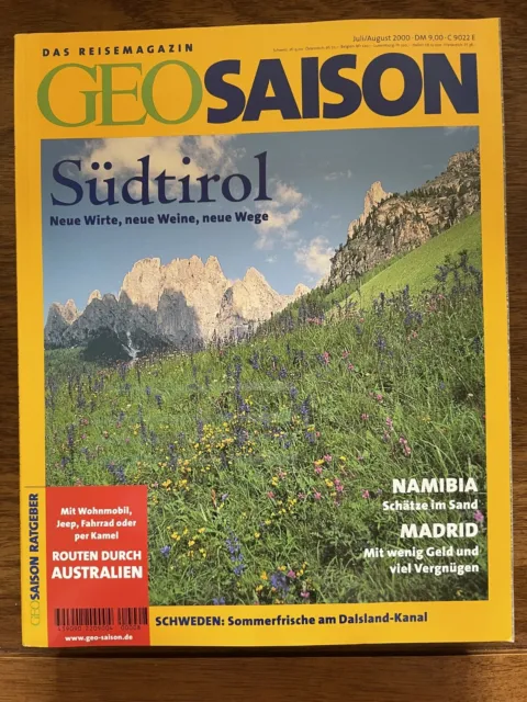 GEO Saison 07 08/2000 Südtirol, Namibia, Madrid, Australien