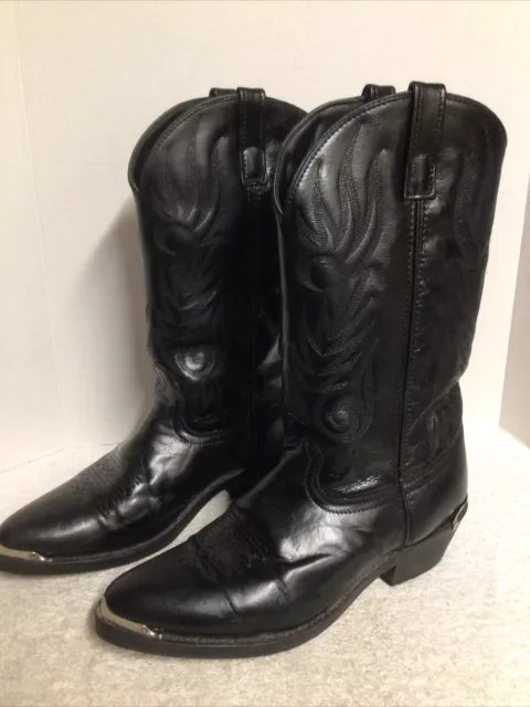 LAREDO MCCOMB COWBOY Boots Men's 12 D Black Leather Casual Western ...