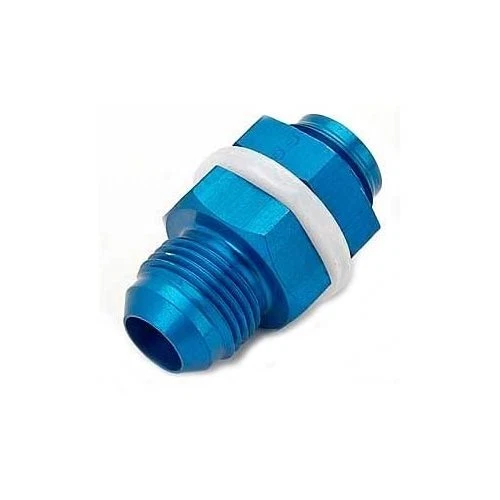 Jaz Fuel Cell Fitting Fast Flow Male -10AN to Male -10AN Straight Aluminum Blue