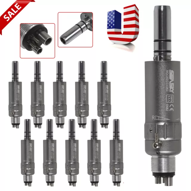 1-10X NSK Style Dental Air Motor Handpiece E-type 4 Hole Low Speed SEASKY