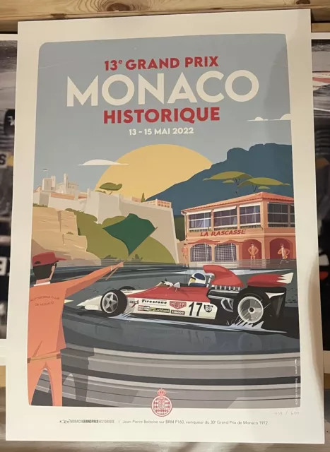 Affiche officielle Grand Prix Historique Monaco 2022 Numérotée