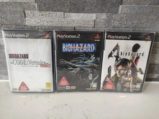 PS2 Resident Evil 4, Veronica, Outbreak Japanese Version Bundle