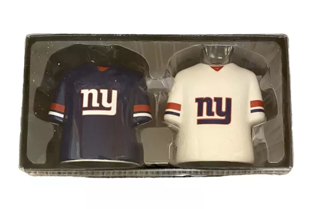 New York Giants NFL American Football Jersey Shirt Salt & Pepper Shaker Set